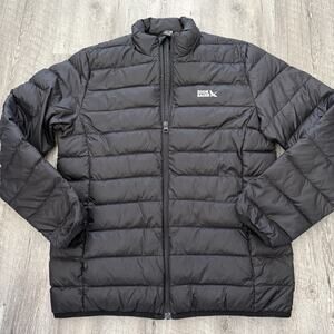 Eddie Bauer Kids 650 Down Puffer Jacket Size XL (14-16) Black Full Zip Packable